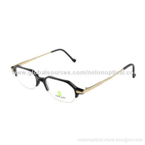 Fashion acetate retro eyeglass frames, logo can be printed